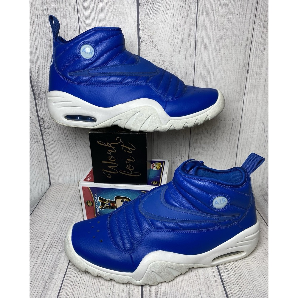 Men Size 12 Nike Air Shake Ndestrukt Blue Dennis Rodman Pistons 2017 *Pre-Owned*